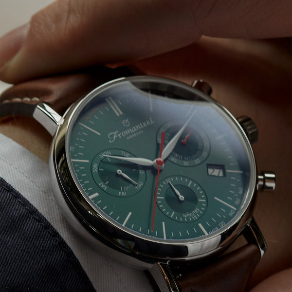Swiss Made Quartz Movement: The Heartbeat of the Generations Chrono Green Watch