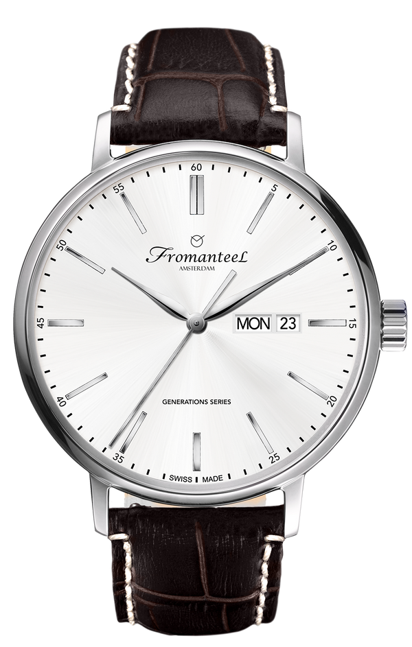 Swiss Made Men's Fromanteel Generations Day Date White Diameter 42 mm