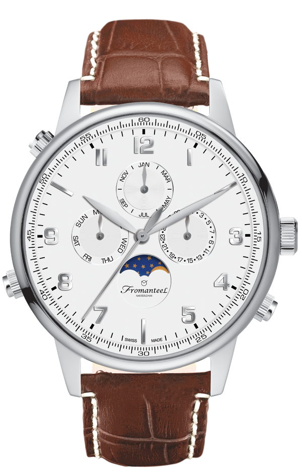 White Moon Phase Watch