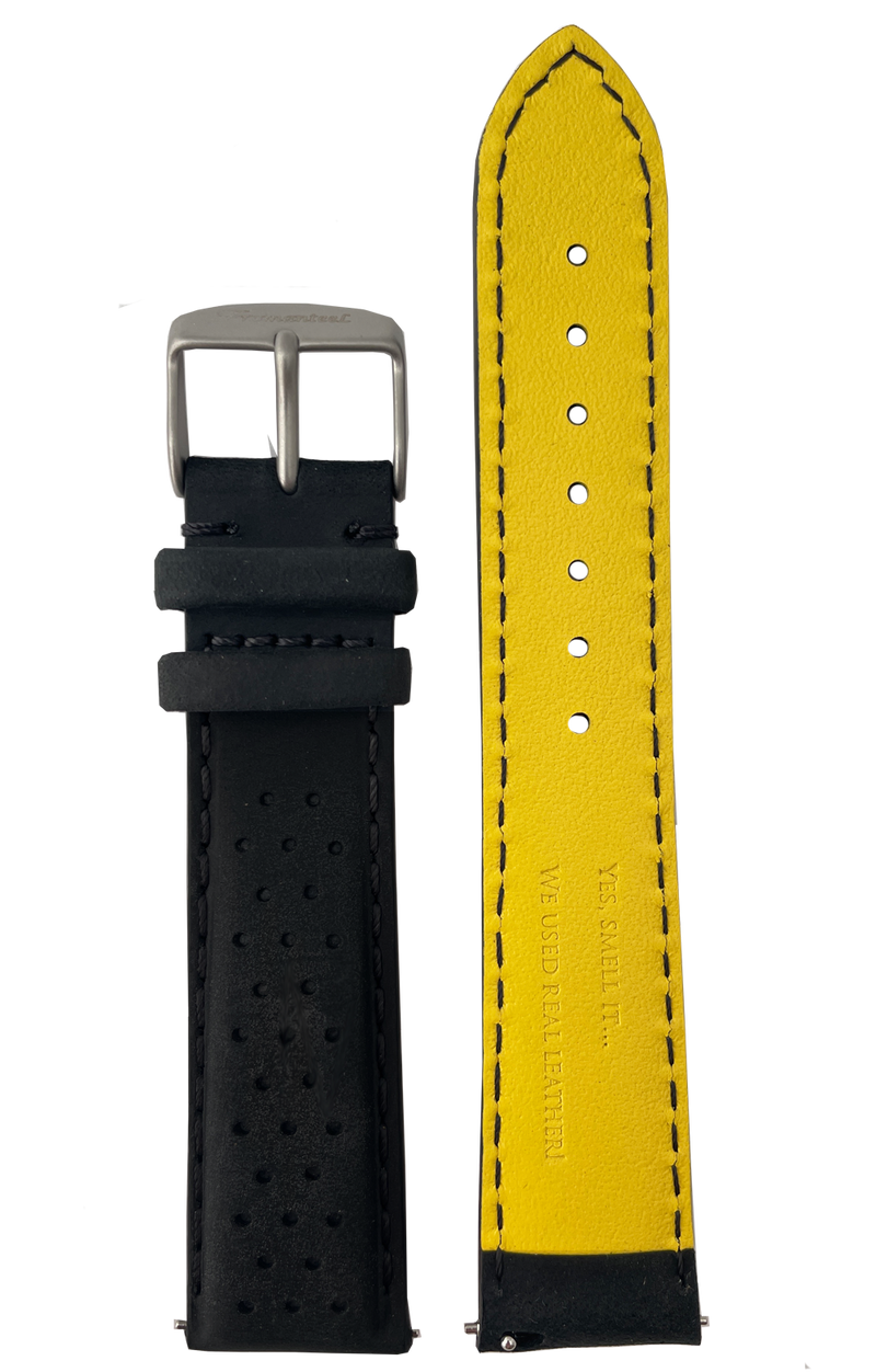 Vintage Black Perforated Strap